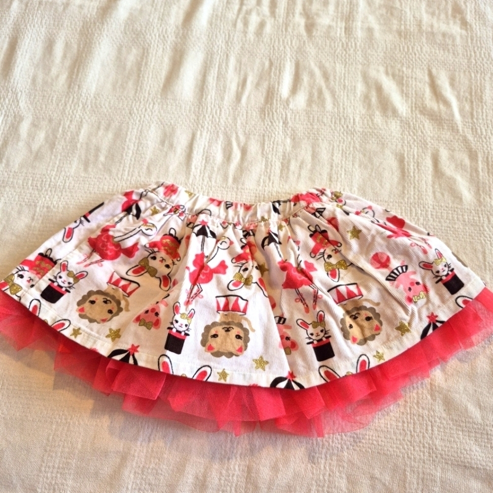 Gymboree girls size 12-18 months Star of the Show corduroy animal skirt EUC